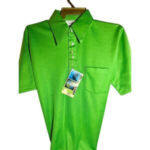 Vintage Arnold Palmer Robert Bruce Mens Large Polo Shirt Green NWT Golf
